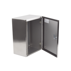Gabinete de Acero Inoxidable IP66 Uso en Intemperie (300 x 400 x 200 mm) con Placa Interna Galvanizada.