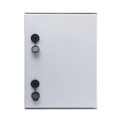 Gabinete de Poliéster IP65 Uso en Intemperie (300 x 400 x 200 mm) con Placa Trasera Interior de Plástico (Incluye Chapa y Llave).