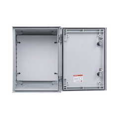 Gabinete de Poliéster IP65 Uso en Intemperie (300 x 400 x 200 mm) con Placa Trasera Interior de Plástico (Incluye Chapa y Llave).