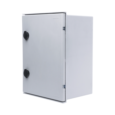 Gabinete de Poliéster IP65 Uso en Intemperie (300 x 400 x 200 mm) con Placa Trasera Interior de Plástico (Incluye Chapa y Llave).
