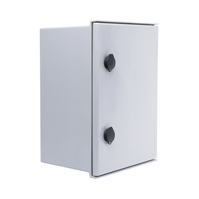 Gabinete de Poliéster IP65 Uso en Intemperie (300 x 400 x 200 mm) con Placa Trasera Interior de Plástico (Incluye Chapa y Llave).