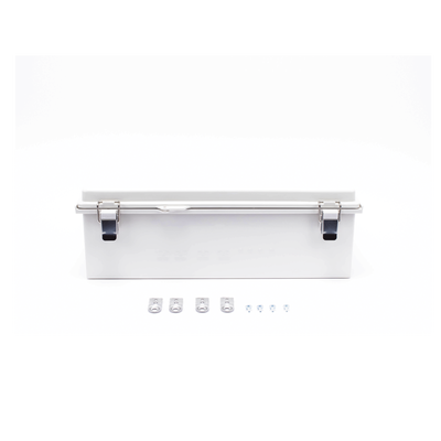 Gabinete de Plástico ABS, Uso en Intemperie IP66 (350 x 460 x 160 mm) Cierre por Broche Inoxidable y Permite Cerrado con Candado y Llave (Perno 5mm) No Incluido