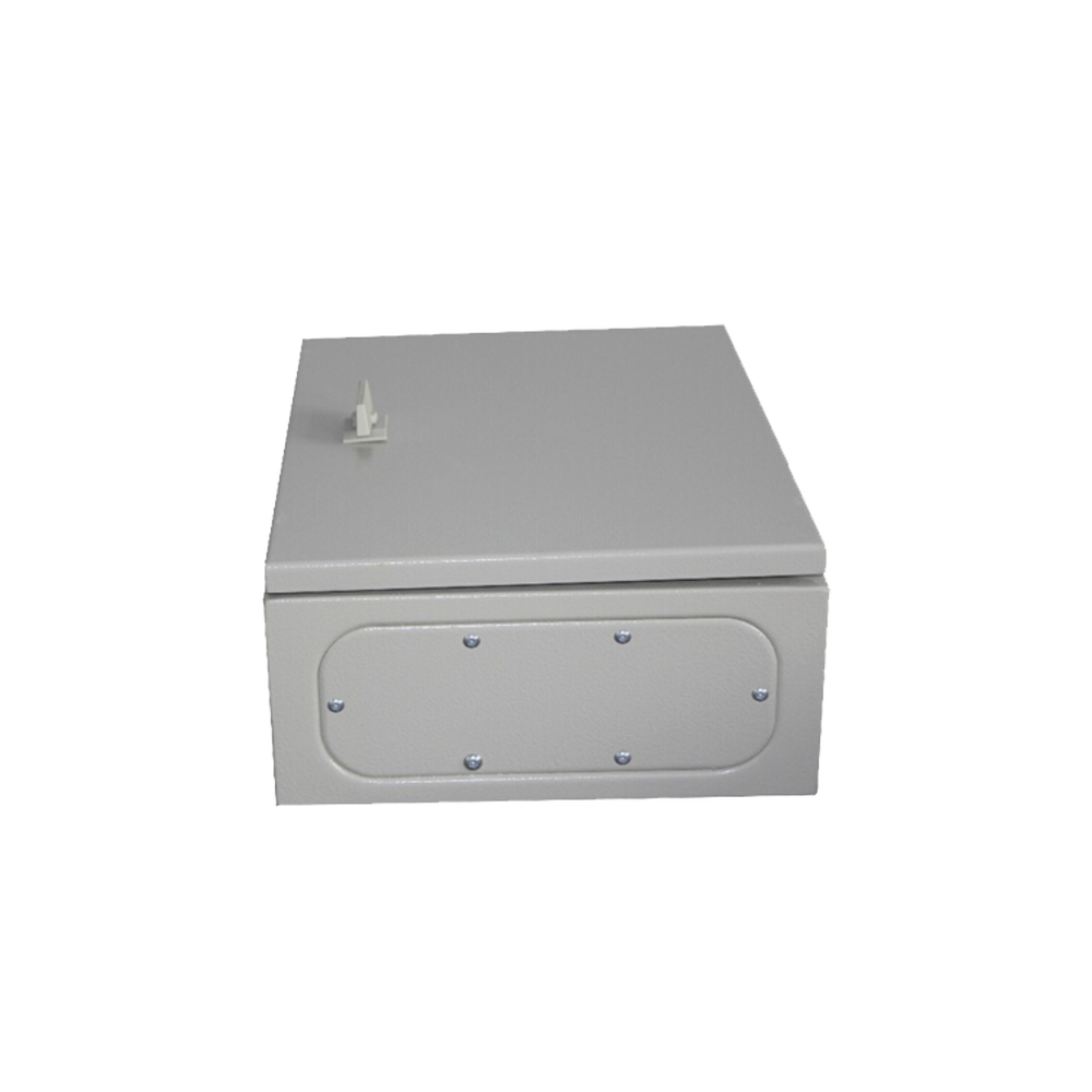 Gabinete de Acero IP66 Uso en Intemperie (400 x 400 x 200 mm) con Placa Trasera Interior de Metal y Compuerta Inferior Atornillable (Incluye Chapa y Llave T).