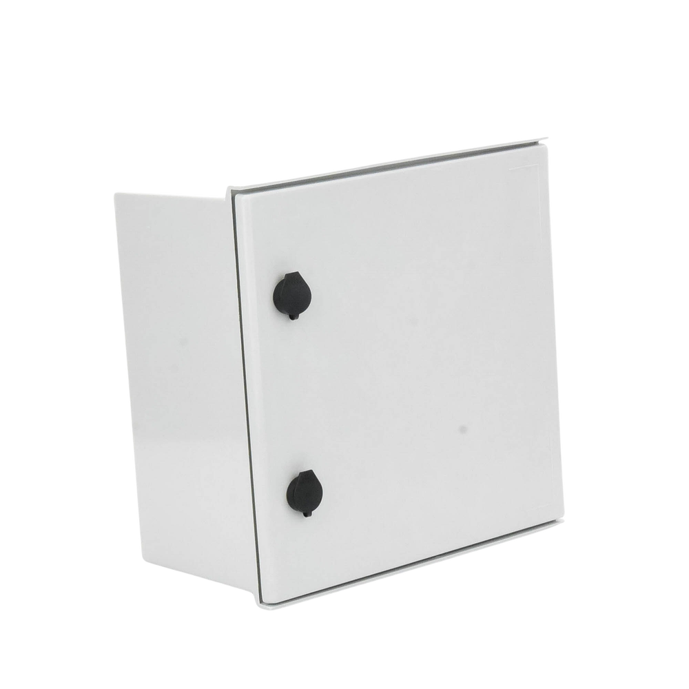 Gabinete de Poliéster IP65 Uso en Intemperie (400 x 400 x 200 mm) con Placa Trasera Interior de Plástico (Incluye Chapa y Llave).