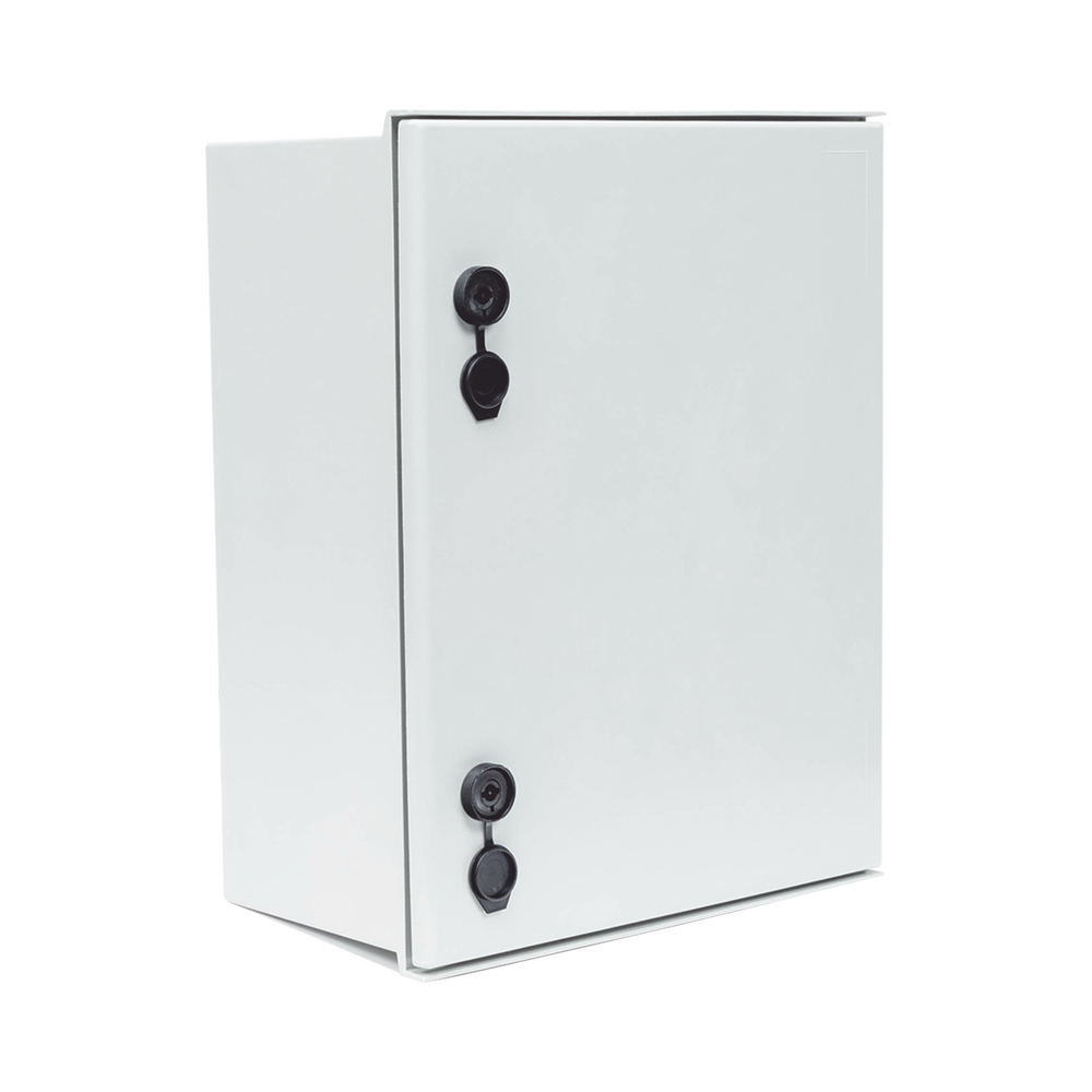 Gabinete de Poliéster IP65 Uso en Intemperie (400 x 500 x 200 mm) con Placa Trasera Interior de Plástico (Incluye Chapa y Llave).