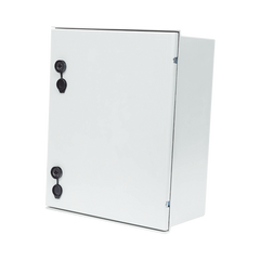 Gabinete de Poliéster IP65 Uso en Intemperie (400 x 500 x 200 mm) con Placa Trasera Interior de Plástico (Incluye Chapa y Llave).