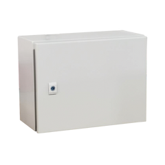 Gabinete de Acero IP66 Uso en Intemperie (500 x 300 x 300 mm) con Placa Trasera Interior Metálica y Compuerta Inferior Atornillable (Incluye Chapa y Llave T). Ideal para Centros de Carga y Tableros de Control
