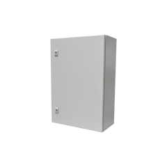 Gabinete de Acero IP66 Uso en Intemperie (500 x 700 x 250 mm) con Placa Trasera Interior Metálica y Compuerta Inferior Atornillable (Incluye Chapa y Llave T).