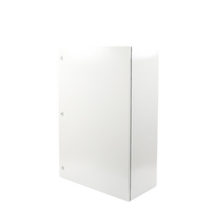 Gabinete de Acero IP66 Uso en Intemperie (800 x 1200 x 400 mm) con Placa Trasera Interior Metálica y Compuerta Inferior Atornillable (Incluye Chapa y Llave).