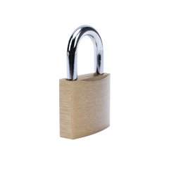 Candado de Latón Cuerpo 40 x 40 mm Con 3 Llaves. Diam. de Perno: 6.2 mm