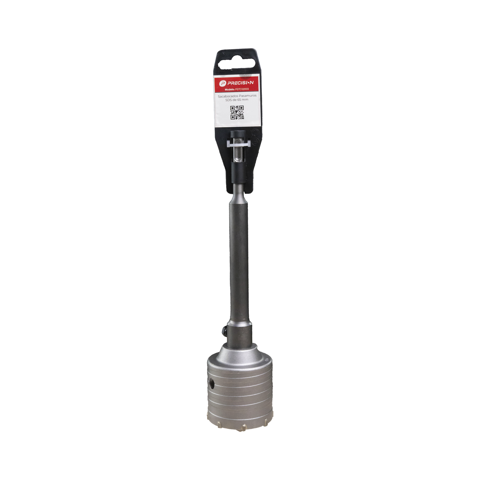 Broca Pasamuros SDS, Sacabocado para Concreto de 65mm con Extensión de 220mm