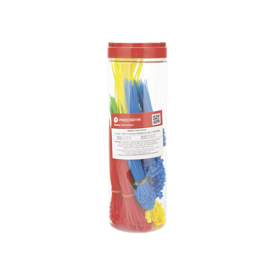 Kit de 1000 Cinchos Plásticos de 4 Diferentes Medidas y Colores