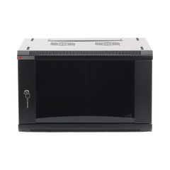 Gabinete PRECISION, Con Puerta de Cristal Templado, de 19in, 6UR, 450mm de Profundidad, Color Negro