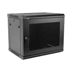 Gabinete PRECISION, Con Puerta Perforada, de 19in, 9UR, 450mm de Profundidad, Color Negro