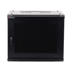 Gabinete PRECISION, Con Puerta Perforada, de 19in, 9UR, 450mm de Profundidad, Color Negro