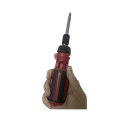 Desarmador 6 en 1 con Mango de Agarre Plástico (Torx #10 y #20, Hexagonal #5, PH0, PH2, Plana #5)