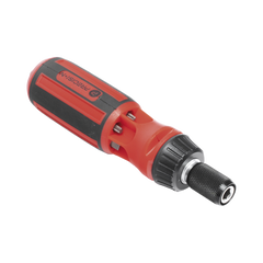 Desarmador 6 en 1 con Mango de Agarre Plástico (Torx de Seguridad #10 y #20, Hexagonal #5, PH0, PH2, Plana #5)