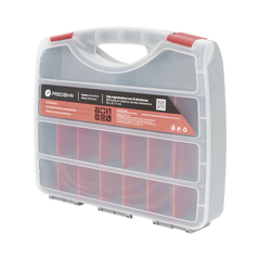 Caja Organizadora con 21 Divisiones Fabricada en Plástico de Alta Resistencia de 38x31x7 cm.