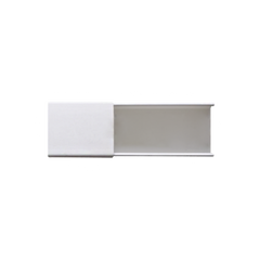Canaleta blanca sin división, de PVC auto extinguible, 48 x 16 x tramo 2.5m (6101-01260