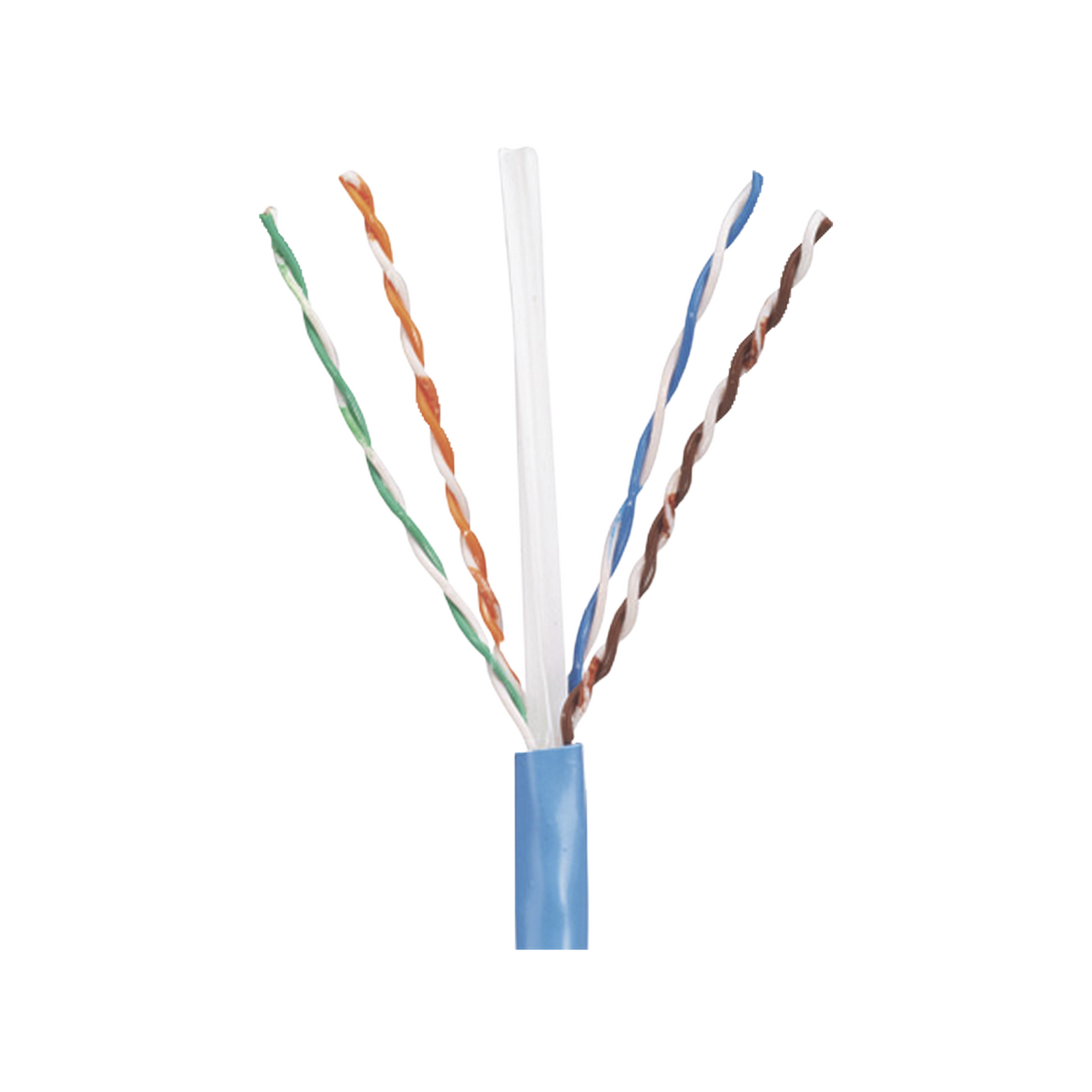 Bobina de Cable UTP 305 Metros (1000 Pies) de Cobre, PanNet, Azul, Categoría 5e (24 AWG), PVC (CM), de 4 Pares