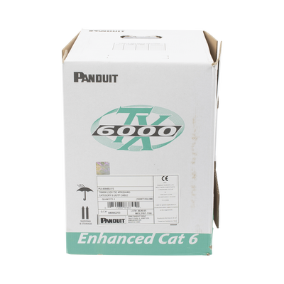 Bobina de Cable UTP 305 m. de Cobre, TX6000™ PanNet, Reelex, Azul, Categoría 6 Mejorado (23 AWG), LSZH (Bajo Humo, Cero Halógenos), de 4 pares
