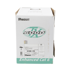 Bobina de Cable UTP 305 m. de Cobre, TX6000™ PanNet, Reelex, Azul, Categoría 6 Mejorado (23 AWG), LSZH (Bajo Humo, Cero Halógenos), de 4 pares