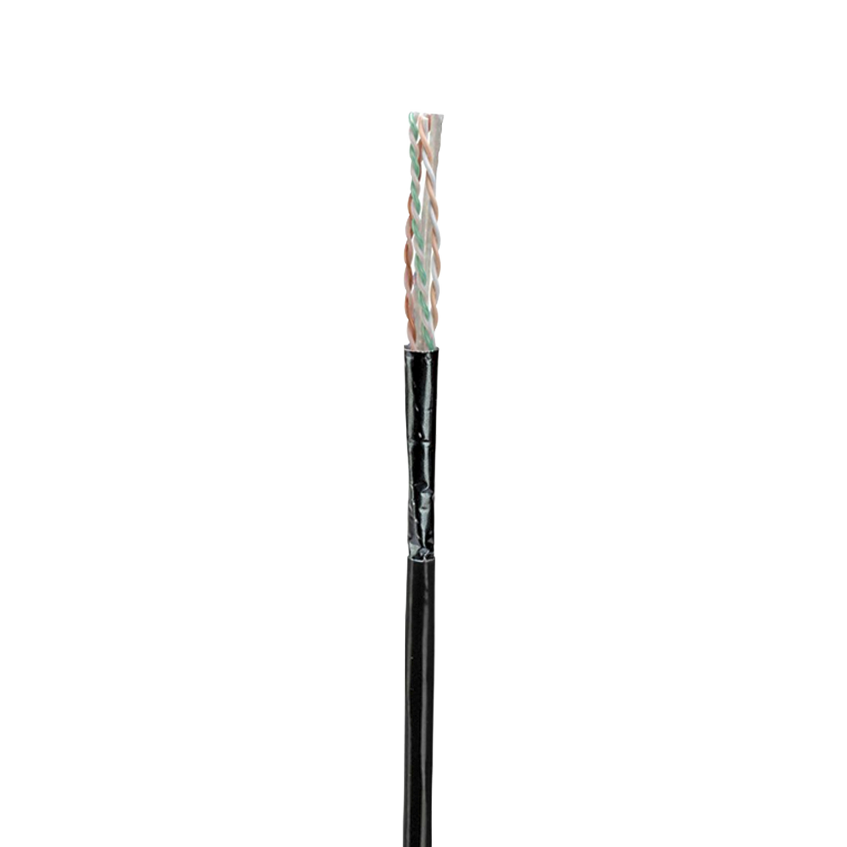 Bobina de Cable UTP de 4 Pares, Con Aislamiento de Fluoropolímero, Cat6A (23 AWG), Uso Interior/Exterior Para Entorno Ambiental de Altas Temperaturas (Hasta 125°C), CMP (Plenum), Color Negro, 305 Metros (1000 Pies)