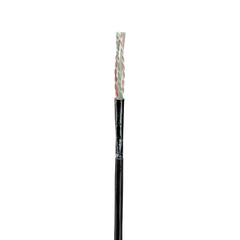 Bobina de Cable UTP de 4 Pares, Con Aislamiento de Fluoropolímero, Cat6A (23 AWG), Uso Interior/Exterior Para Entorno Ambiental de Altas Temperaturas (Hasta 125°C), CMP (Plenum), Color Negro, 305 Metros (1000 Pies)