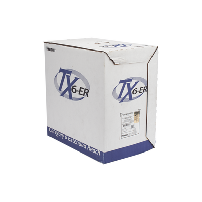 Bobina de Cable UTP de 4 Pares, Cat6 de Rango Extendido, 22 AWG, CMP (Plenum), Color Azul, 305 m