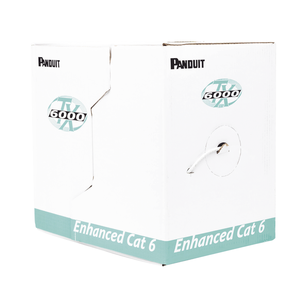 Bobina de Cable UTP 305 Metros (1000 Pies) de Cobre, TX6000™ PanNet, Reelex, Gris, Categoría 6 Mejorado (23 AWG), PVC (CMR, Riser), de 4 Pares