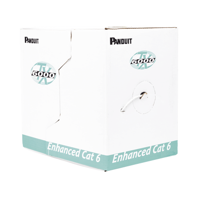 Bobina de Cable UTP 305 m. de Cobre, TX6000™ PanNet, Reelex, Gris, Categoría 6 Mejorado (23 AWG), PVC (CMR, Riser), de 4 pares
