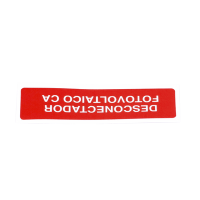 Etiqueta de Desconectador Fotovoltaico en Vinil Adhesivo Mate / Paquete con 20