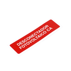 Etiqueta de Desconectador Fotovoltaico en Vinil Adhesivo Mate / Paquete con 20