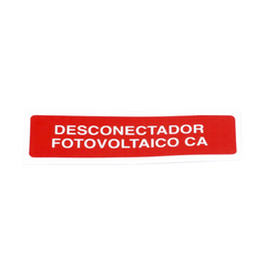 Etiqueta de Desconectador Fotovoltaico en Vinil Adhesivo Mate / Paquete con 20