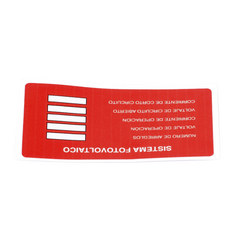 Etiqueta de Sistema fotovoltaico/ Paquete con 20
