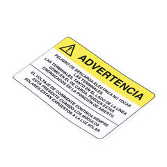 Etiqueta de Videovigilancia en Vinil Adhesivo Mate / Paquete con 10
