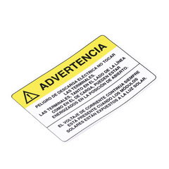 Etiqueta de Videovigilancia en Vinil Adhesivo Mate / Paquete con 10