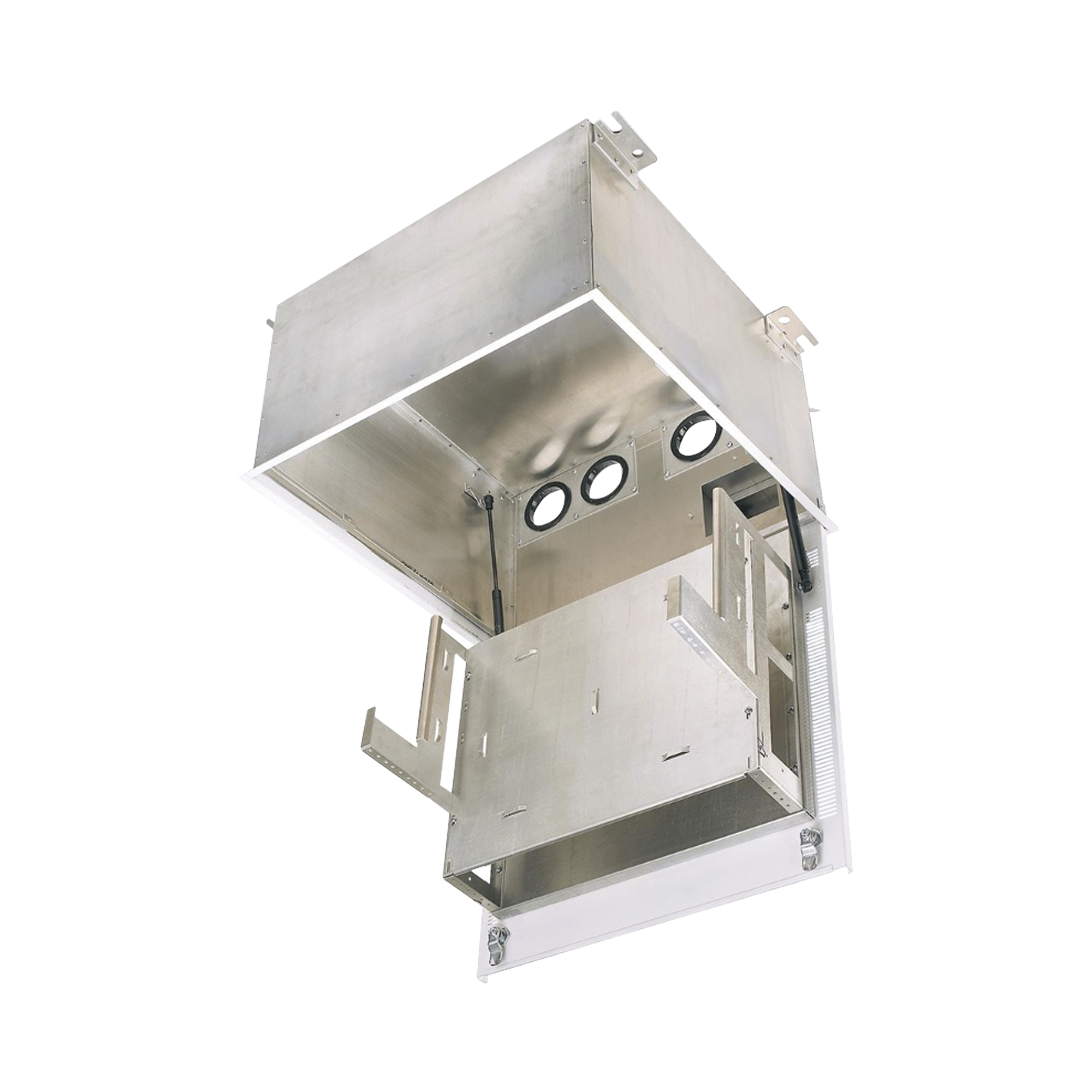 Gabinete de Techo PanZone Premium / 8 UR / Equipo Pasivo / Paneles de Parcheo / Organizador Horizontal / Acceso Frontal / UL2043 Plenum