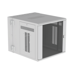 Gabinete PanZone de Montaje en Pared, de 19in, Puerta con Ventana de Seguridad, 12 UR, 762mm de Profundidad, Color Blanco