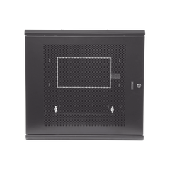 Gabinete PanZone de Montaje en Pared, de 19in, Puerta Ventilada, 12 UR, 635mm de Profundidad, Color Negro