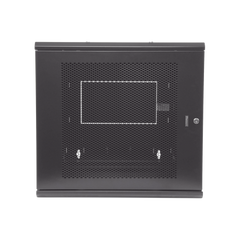 Gabinete PanZone de Montaje en Pared, de 19in, Puerta Ventilada, 12 UR, 635mm de Profundidad, Color Negro