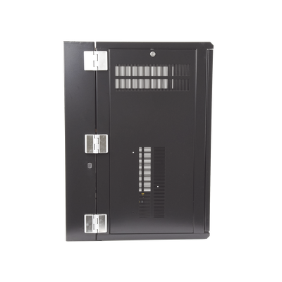 Gabinete PanZone de Montaje en Pared, de 19in, Puerta Ventilada, 18 UR, 635mm de Profundidad, Color Negro