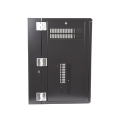 Gabinete PanZone de Montaje en Pared, de 19in, Puerta Ventilada, 18 UR, 635mm de Profundidad, Color Negro