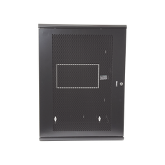 Gabinete PanZone de Montaje en Pared, de 19in, Puerta Ventilada, 18 UR, 635mm de Profundidad, Color Negro