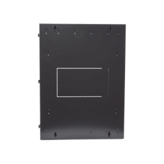 Gabinete PanZone de Montaje en Pared, de 19in, Puerta con Ventana de Seguridad, 18 UR, 635mm de Profundidad, Color Negro