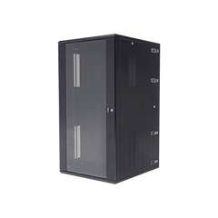 Gabinete PanZone de Montaje en Pared, de 19in, Puerta con Ventana de Seguridad, 26 UR, 762mm de Profundidad, Color Negro