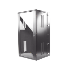 Gabinete PanZone de Montaje en Pared, de 19in, Puerta con Ventana de Seguridad, 26 UR, 635mm de Profundidad, Color Negro