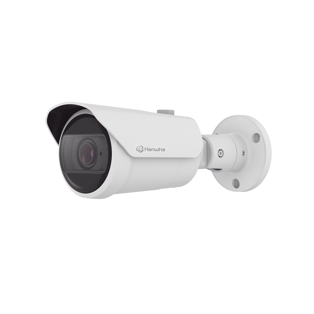 Camara Bala IP 8MP con funciones IA / Lente Motorizado 3.2 a 10.2 mm / WDR 120dB / H.265 / RanuraSD / Protección IP66 IK10 / IR 30m