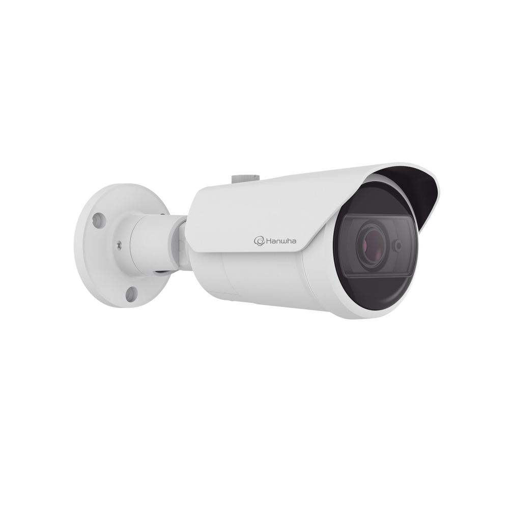 Camara Bala IP 8MP con funciones IA / Lente Motorizado 3.2 a 10.2 mm / WDR 120dB / H.265 / RanuraSD / Protección IP66 IK10 / IR 30m