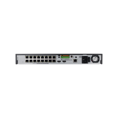NVR 8 Megapíxel / 16 canales / H.265 / P2P Wisenet / 16 puertos PoE / 128Mbps